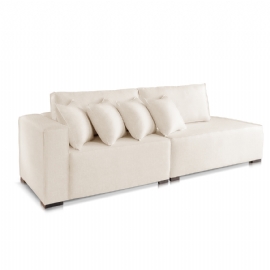 SOFA 4 LUGARES MODULADO CHAISE ISA LINHO 2,5M
