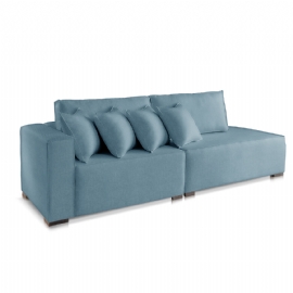SOFA 4 LUGARES MODULADO CHAISE ISA LINHO 2,7M